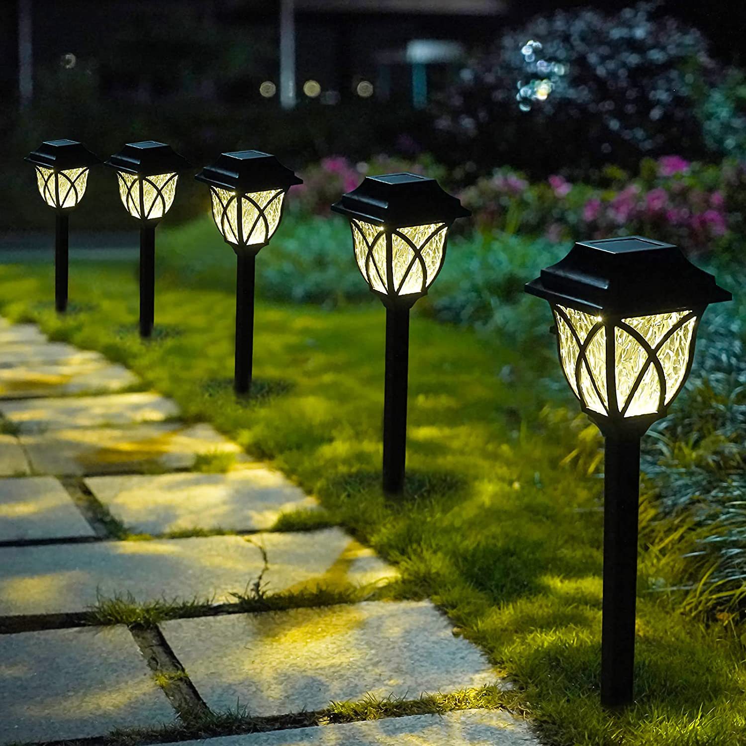 Solar Lawn Light Courtyard Garden Light Waterproof Landscape Street Light Ground Plug Grid Light Decorative Road Light