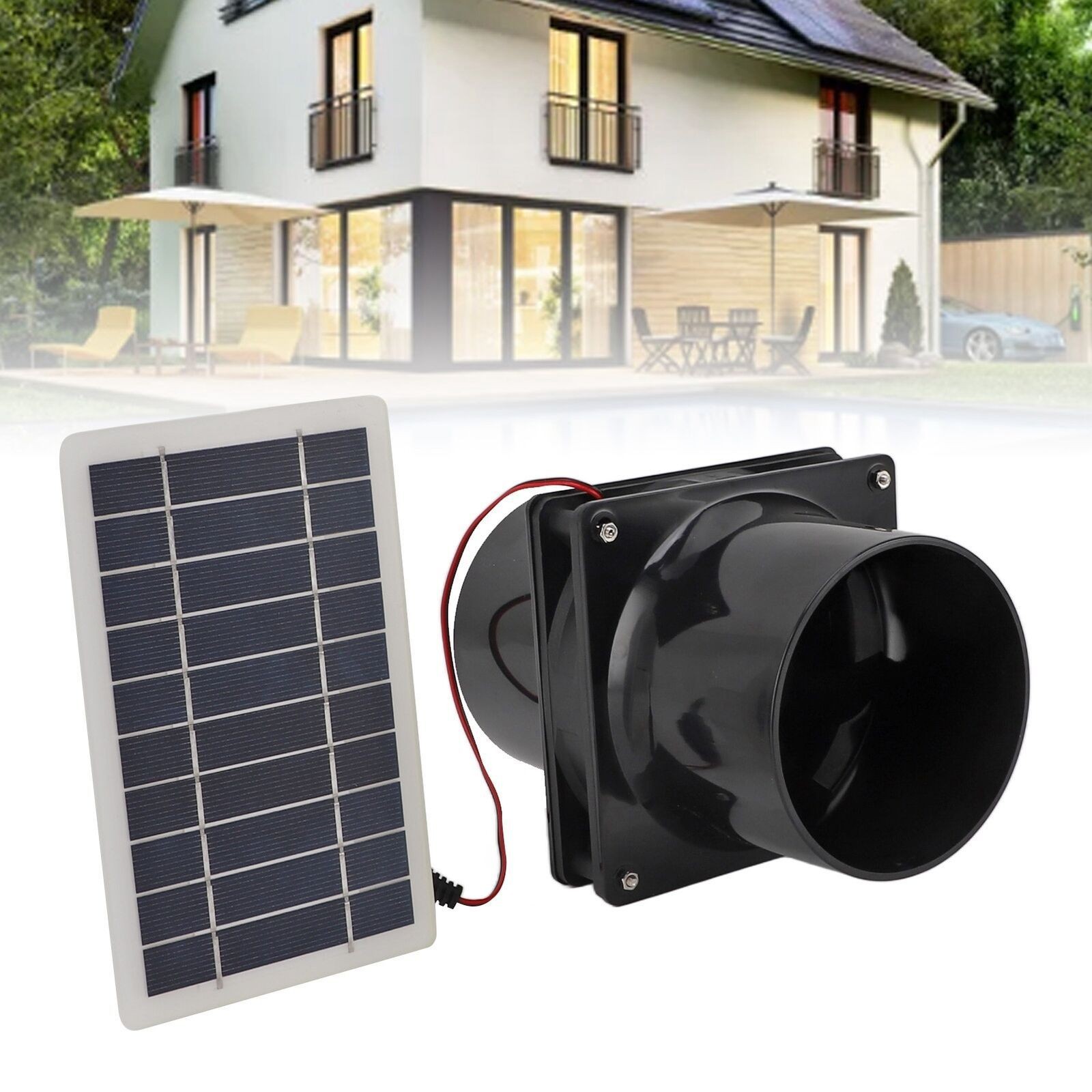 Cross-Border Supply of Double Flange Fan Solar Panel Kit Exhaust Pipe Exhaust Fan Ventilation
